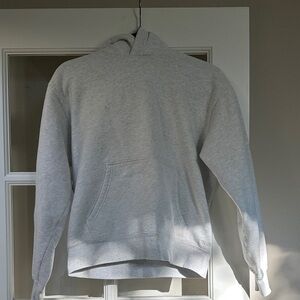 Aritzia cozy sweat fleece perfect hoodie, size Small. Heather cloud white color
